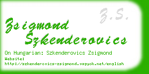 zsigmond szkenderovics business card